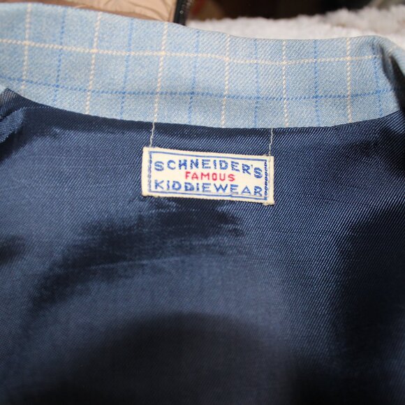 Vintage Small Boy's Suit Jacket and Vest Schneider's Famous Kiddiewear-PMST1F - Picture 3 of 6